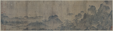 北宋 胡舜臣 送郝玄明使秦图 绢本30x111