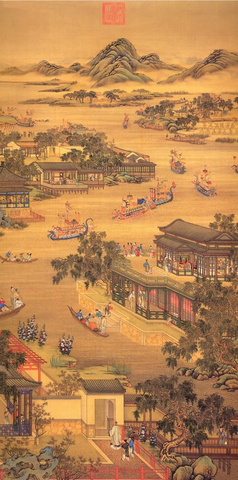 十二月令图D05龙舟竞渡