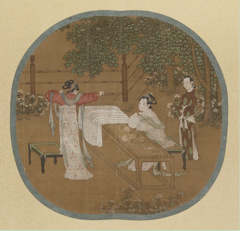 南宋 传刘松年 宫女图24.4×25.8 