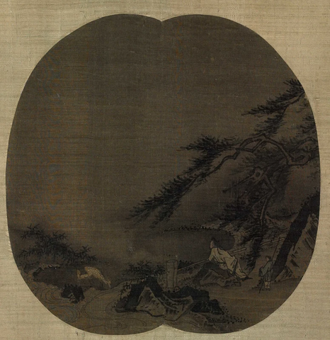 南宋 佚名 高士麋鹿图33x38