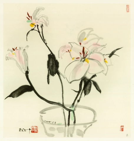 吴冠中 丁香 48×48 