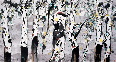吴冠中 树林 