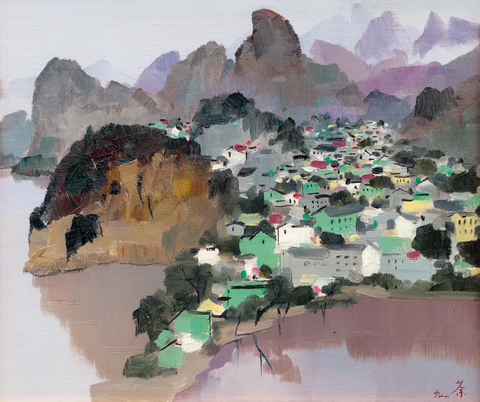 吴冠中 桂林 53×44 