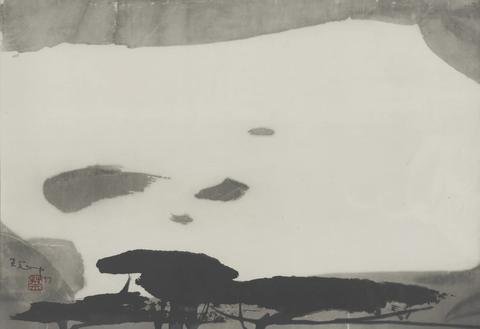 吴冠中 雪山70×48 