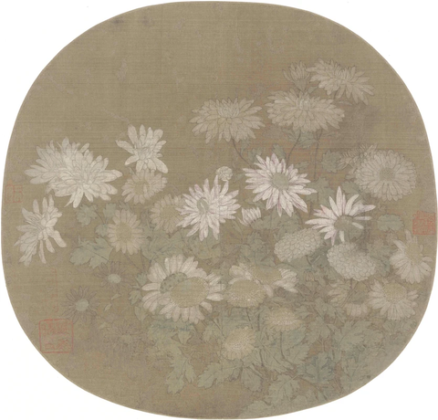 宋 佚名 丛菊图页35x36