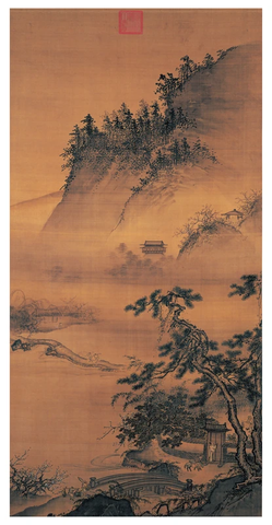 宋 佚名 春游晚归图 绢本53X102