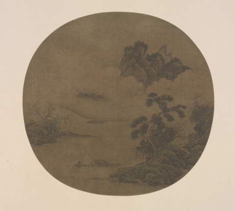 宋 佚名 松溪牧艇图41X45