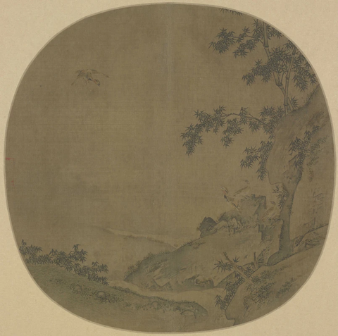 宋 佚名 竹涧鸳鸯图51x51