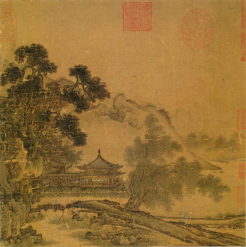 宋 佚名 荷亭消夏图26.2X26.3_1