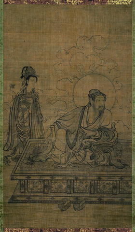 宋 李公麟 维摩居士像绢本95x56京都国立博物馆