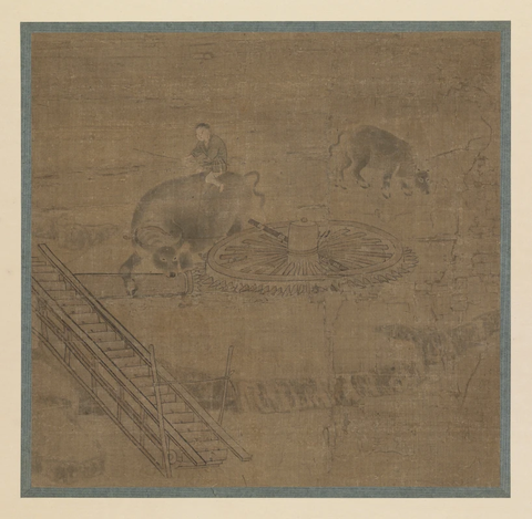 宋 李嵩 龙骨车图 25.6×26.