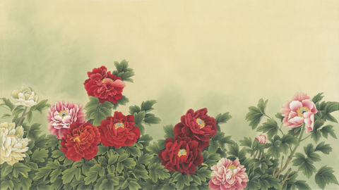 张建军-花好月圆-62x113-修鸟-纸本 