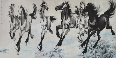 徐悲鸿-八骏图 