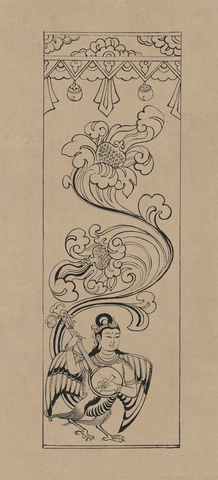 敦煌莫高窟藏经洞 五代 迦陵频伽伎乐 (2) 