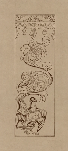 敦煌莫高窟藏经洞 五代 迦陵频伽伎乐 