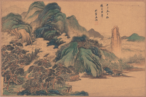 明 王时敏 书画十六开-3 纸本 48x32