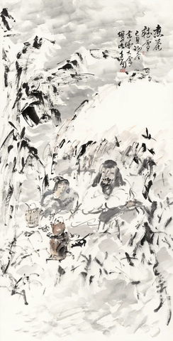 李世南-煮茶听雪-137x69 