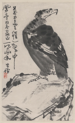 李苦禅 雄鹰图轴 50×82 