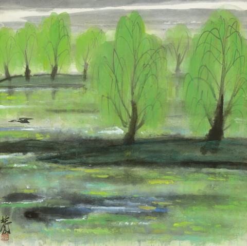 林凤眠 西湖 66×66 