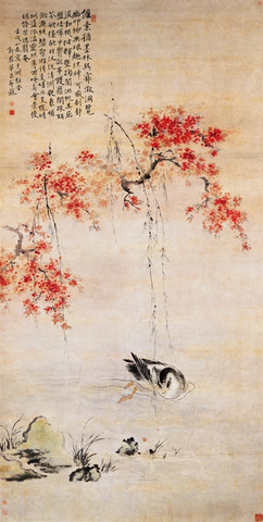 桃潭浴鸭-纸-xiao