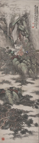 汪峻（尉山）-寿仙图轴144X40 