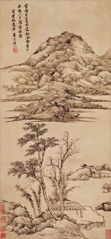 清 吴历夕阳秋影