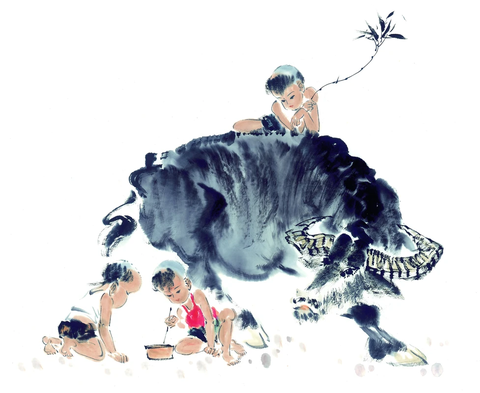 牧童嬉戏图80x73 