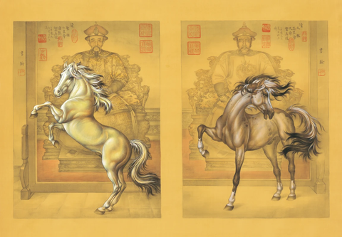 田书翰Scan09092703 康熙 天命皇帝御马图 