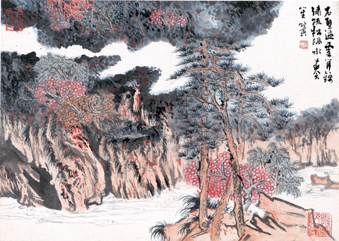 石壁过云开锦绣 