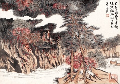 石壁过云开锦绣42x30 