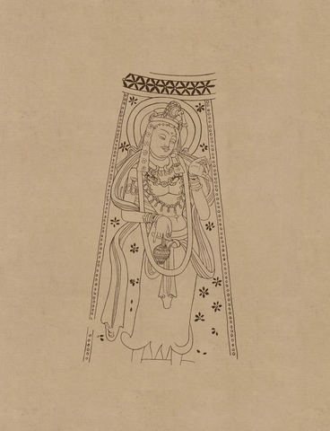 石窟 克孜尔壁画线描稿 (10)  