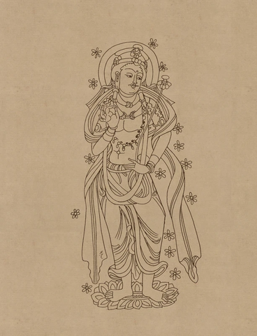 石窟 克孜尔壁画线描稿 (11)  