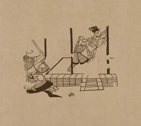 石窟 克孜尔壁画线描稿 (15)  