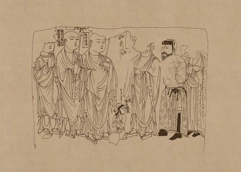 石窟 克孜尔壁画线描稿 (20)  