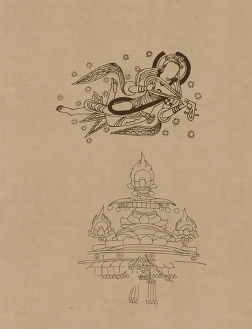 石窟 克孜尔壁画线描稿 (21)  