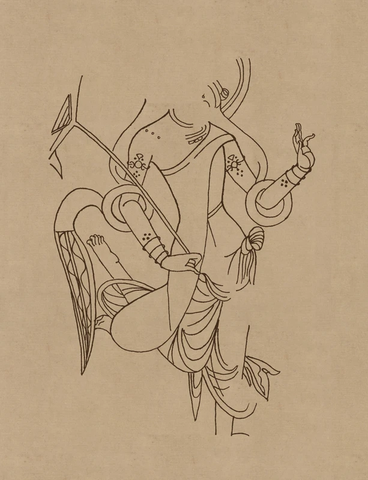 石窟 克孜尔壁画线描稿 (22)  