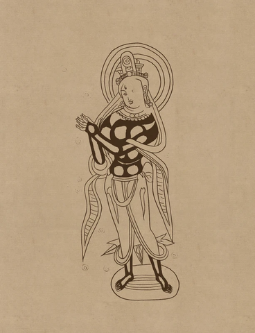 石窟 克孜尔壁画线描稿 (23)  