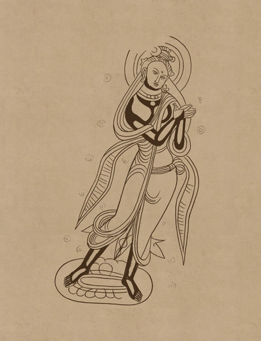 石窟 克孜尔壁画线描稿 (24)  