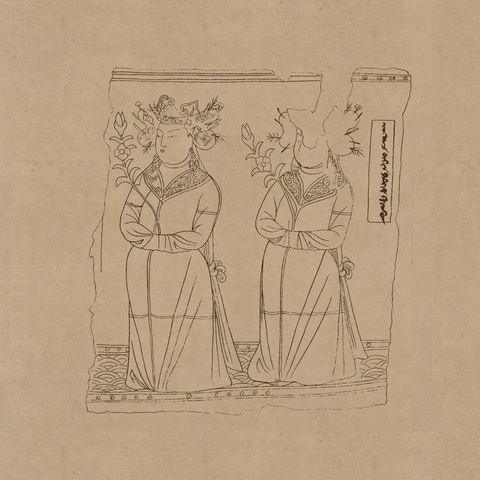 石窟 克孜尔壁画线描稿 (27)  