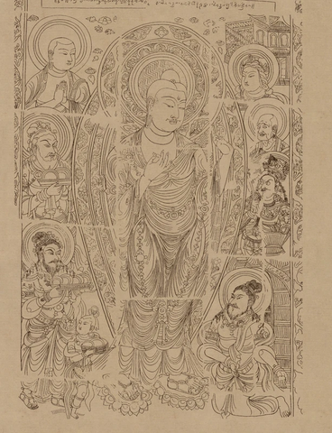 石窟 克孜尔壁画线描稿 (29)  