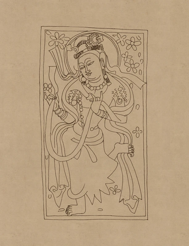 石窟 克孜尔壁画线描稿 (4)  