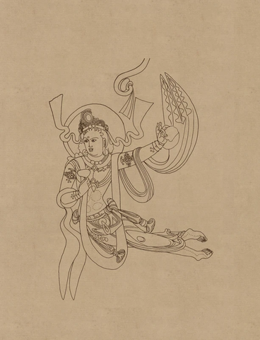 石窟 克孜尔壁画线描稿 (5)  