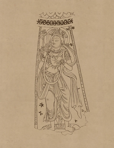 石窟 克孜尔壁画线描稿 (9)  