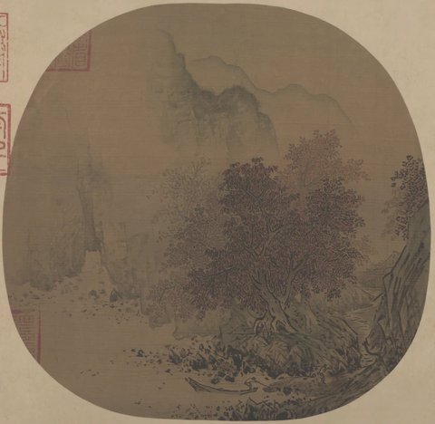 秋山红树图-右画