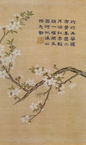 缂丝乾隆御制诗花卉册3