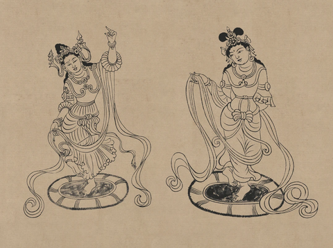 莫高窟145窟 盛唐 菩萨伎乐 