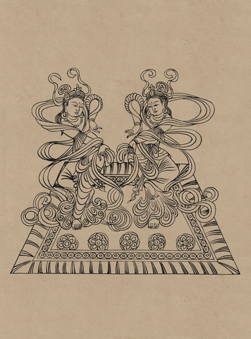 莫高窟148窟 盛唐 药师经变中的舞伎菩萨 