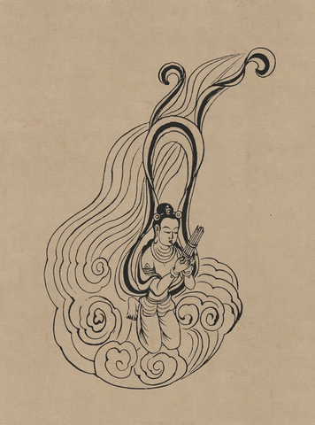 莫高窟14窟 晚唐 飞天伎乐 