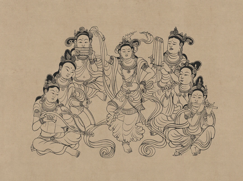 莫高窟156窟 晚唐 金光明经变中的舞乐 