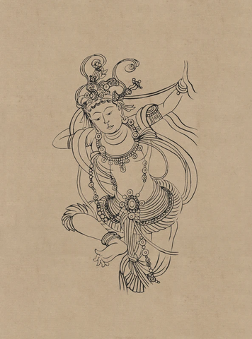 莫高窟159窟 中唐 菩萨伎乐 (2) 